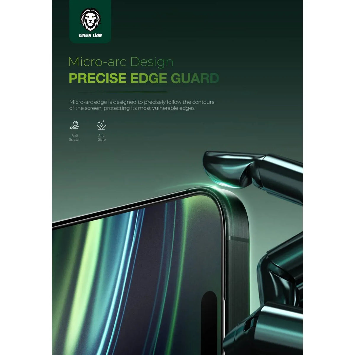 Green Lion 3 DSilicone Plus Screen Protector - Black Edge/Privacy – image 14