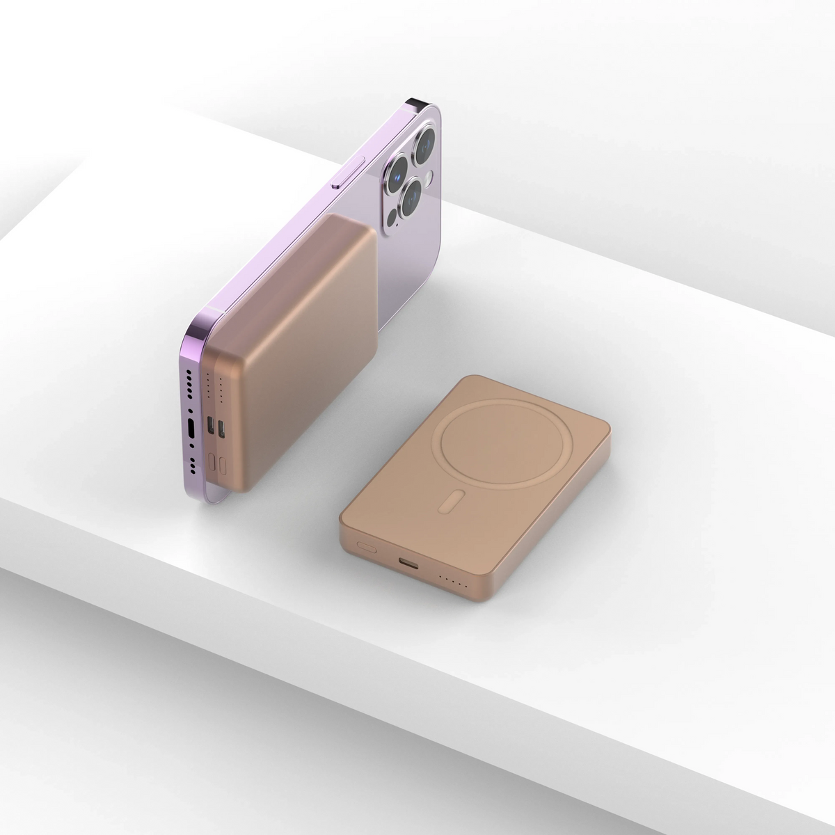 Powerology Spetelli 10000 m Ah MagSafe Aluminum Power Bank PD 20 W - Desert Titanium – image 6