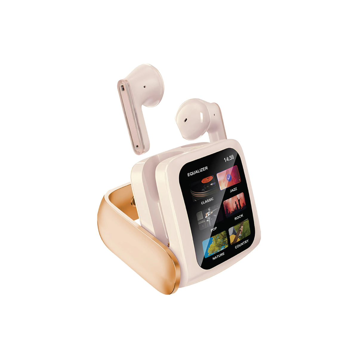 Green Lion Smart Display Earbuds - Black – image 8