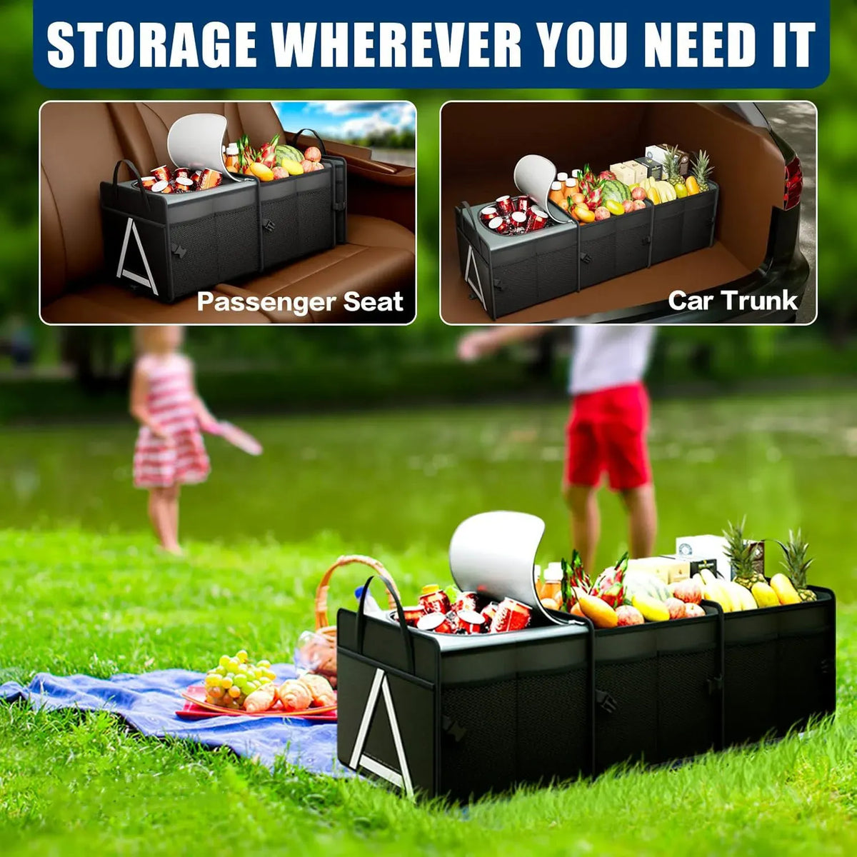 Green Lion Car Trunk Organizer 80l Black – image 3