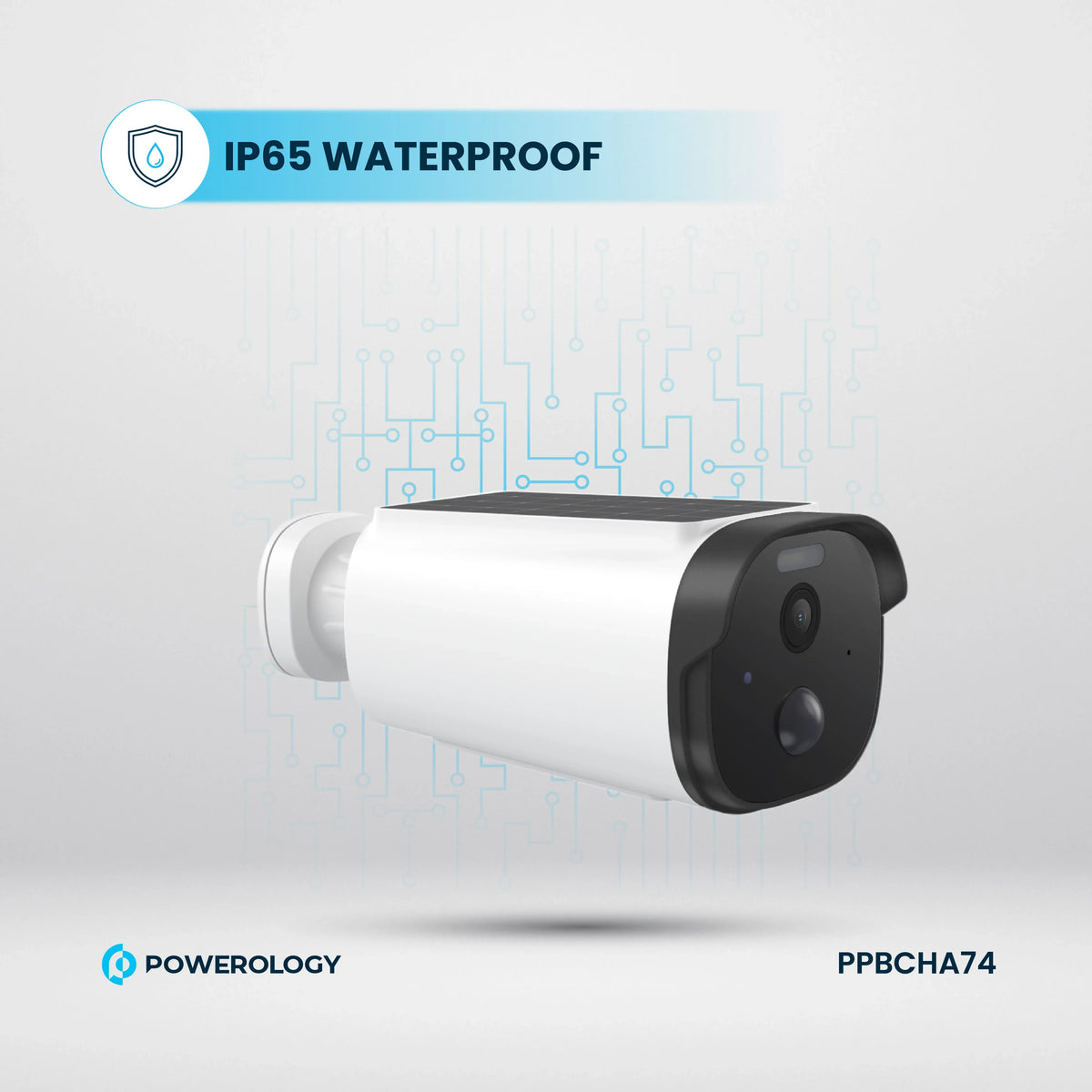 Powerology Built in Solar Outdoor Camera White – image 8
