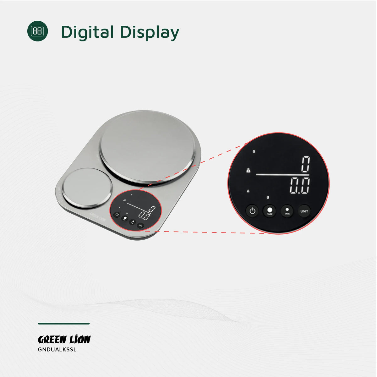 Green Lion Dual Kitchen Scale Silver – image 8