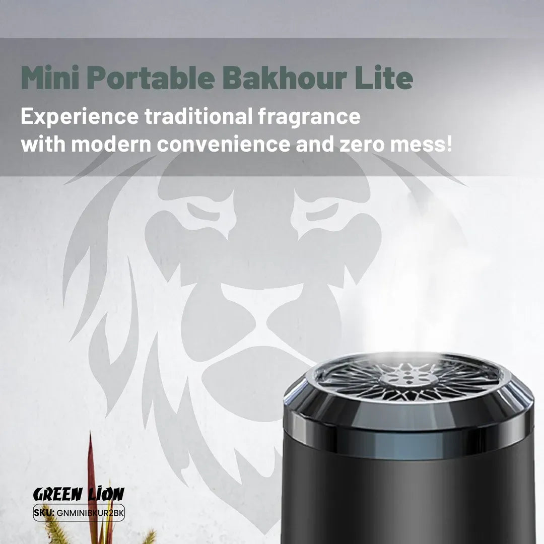 Green Lion Mini Bakhour 2 High Quality Incense Burner - Black – image 11