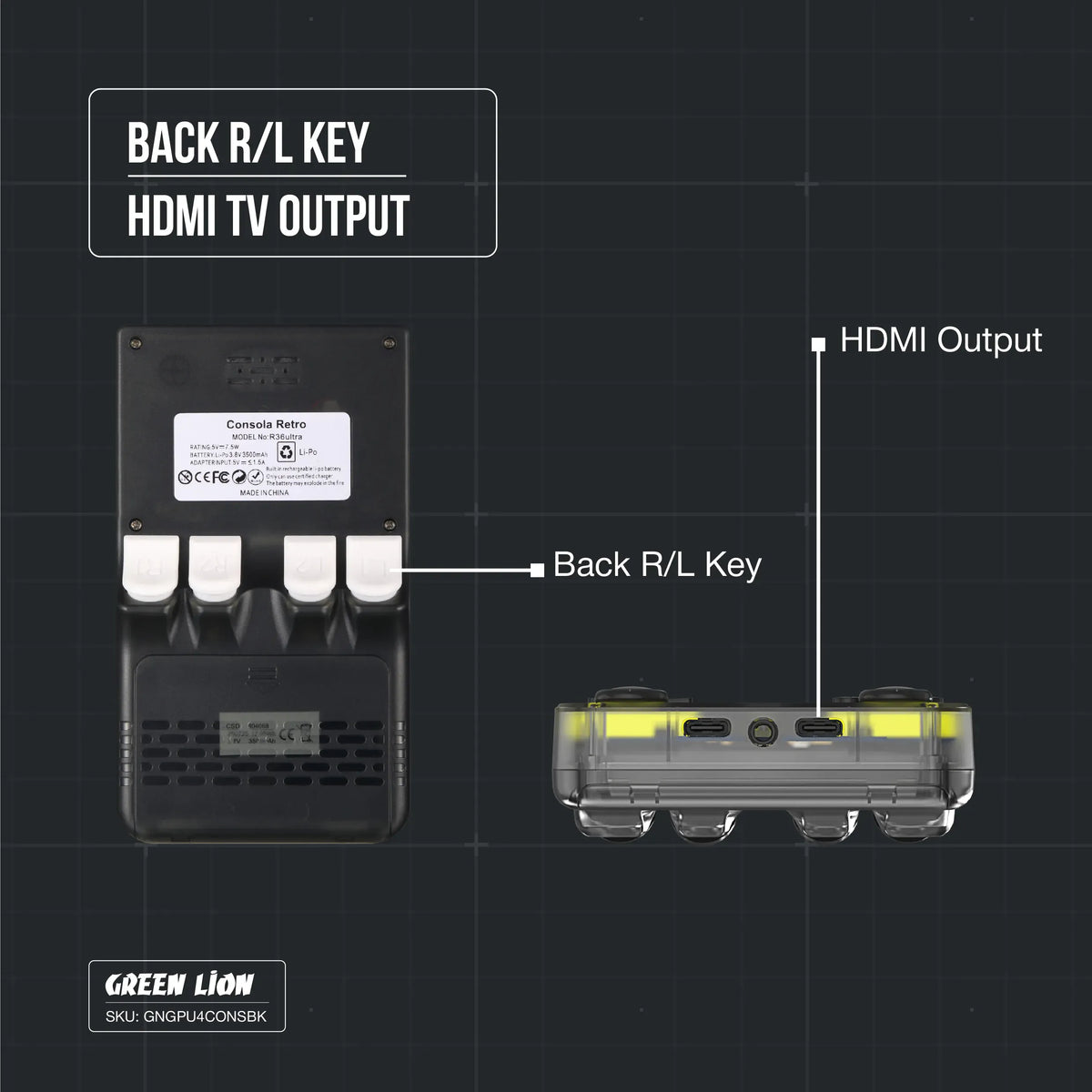Green Lion Gp Ultra 4 Gaming Console Black – image 6