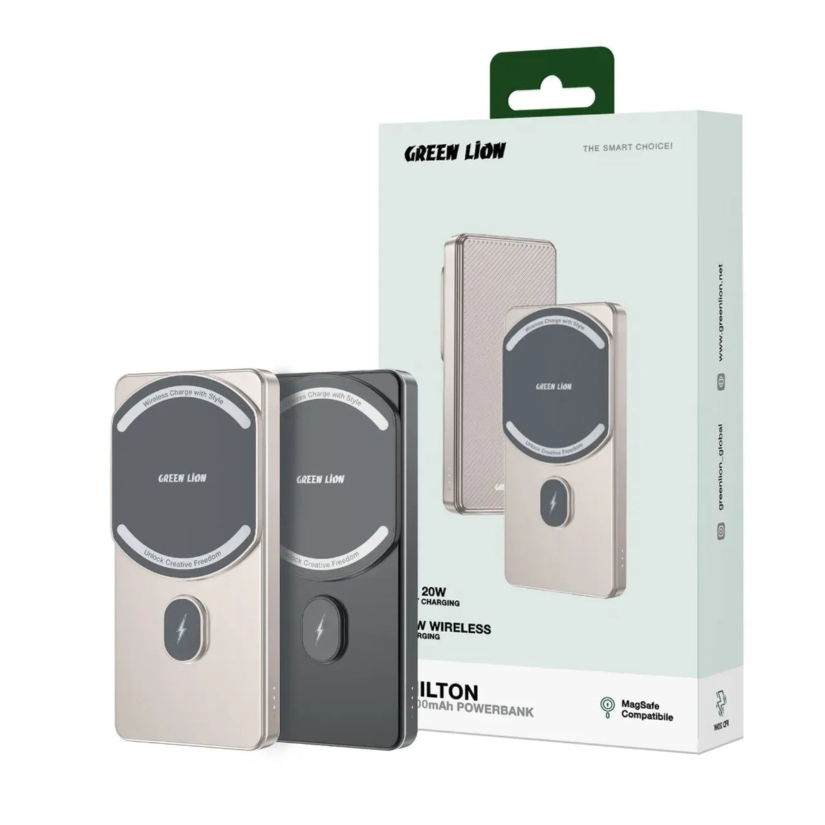 Green Lion 10000 m Ah Milton Power Bank - Titanium – image 16