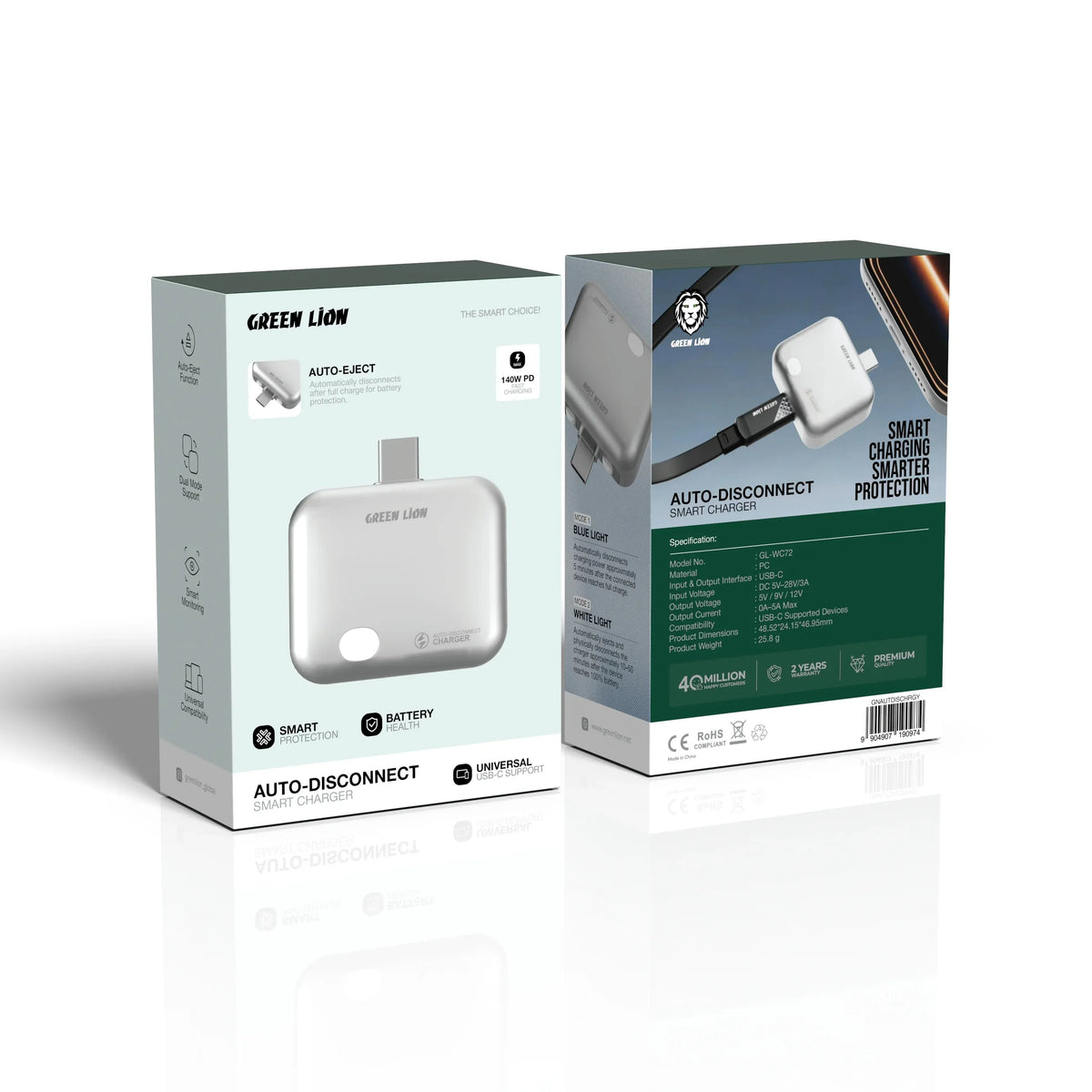 Green Lion Auto Disconnect Smart Charger Gray – image 5