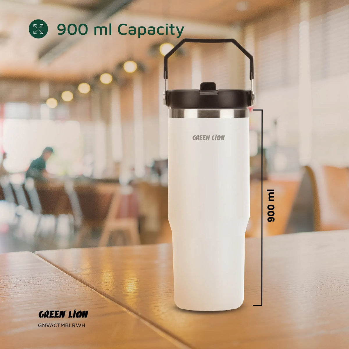 Green Lion Vacuum Tumbler 900 ml - White – image 10
