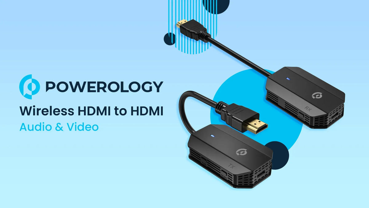 Powerology Wireless Hdmi Mirroring Adaptor Pair with USB C Cable Full HD 1080p Black – image 7