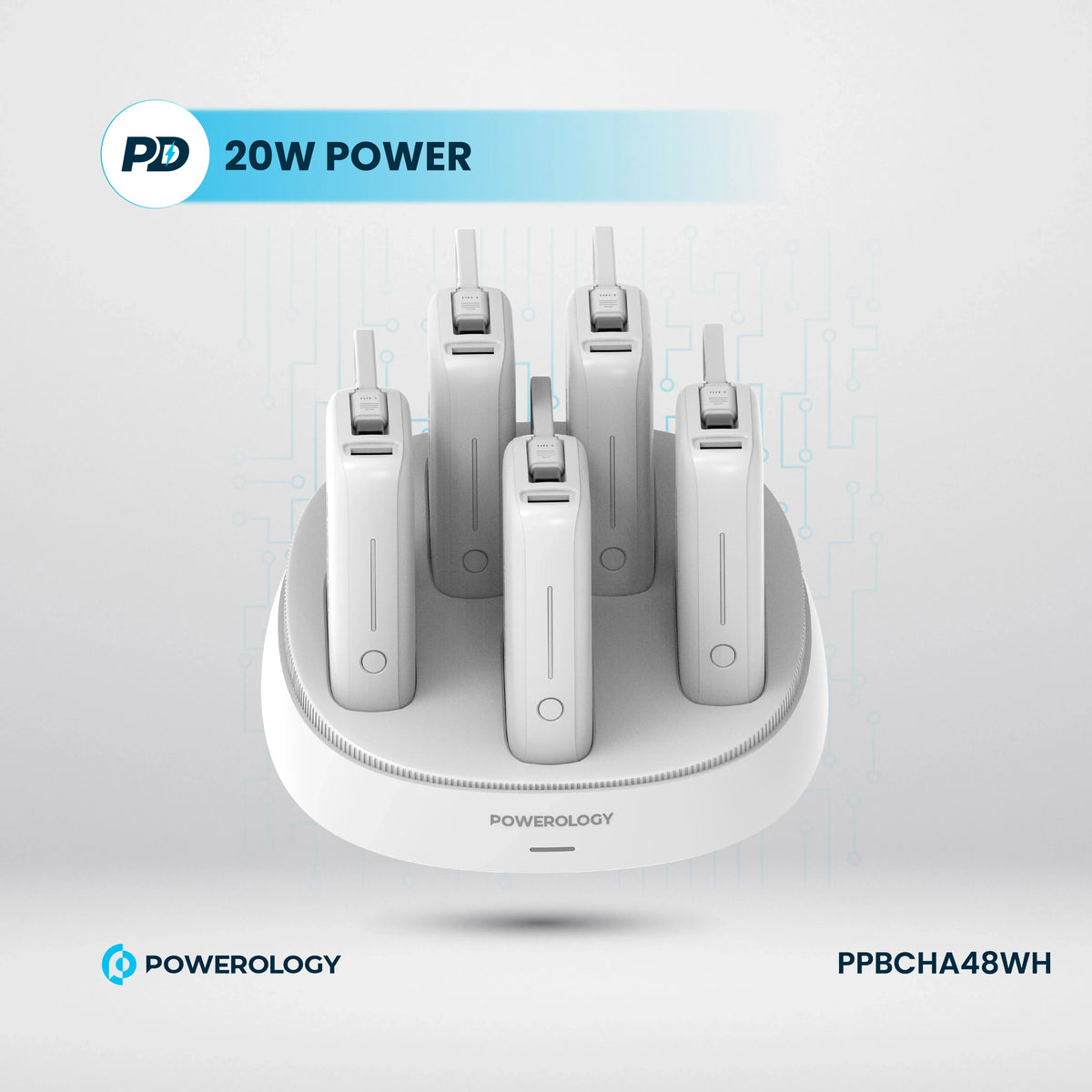 Powerology ×510000 m Ah Power Bank Station - White – image 9