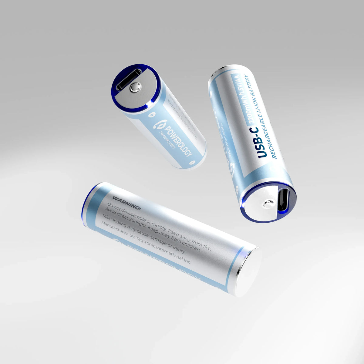 Powerology 1 5v Type C Rechargeable Lithium Ion Battery Aa Battery 2200mwh 4pcs Per Pack – image 7