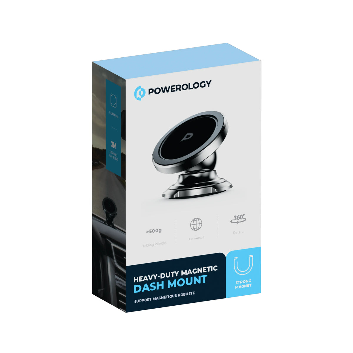 Powerology Heavy-Duty Magnetic Dash Mount - Silver – image 6