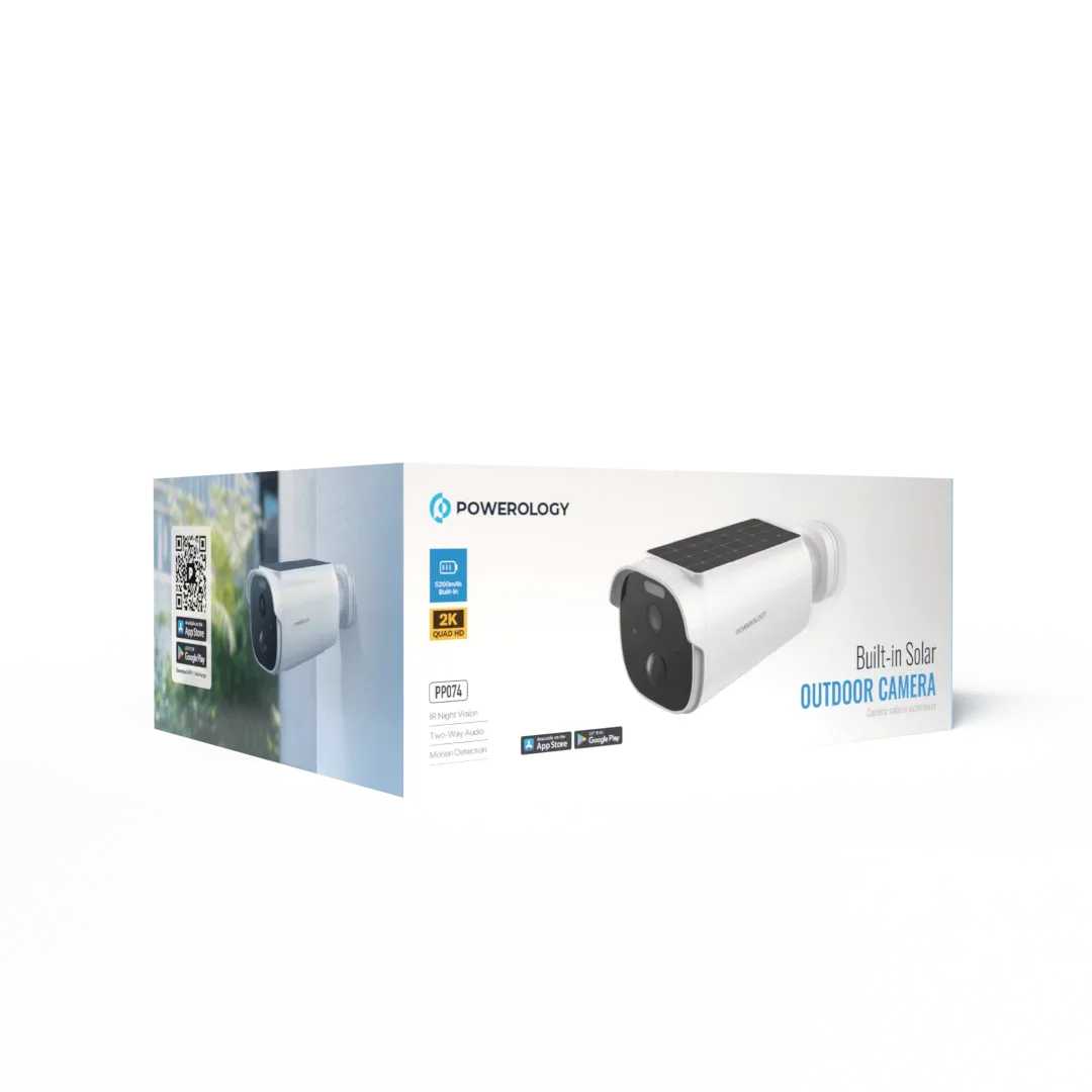 Powerology Built in Solar Outdoor Camera White – image 5