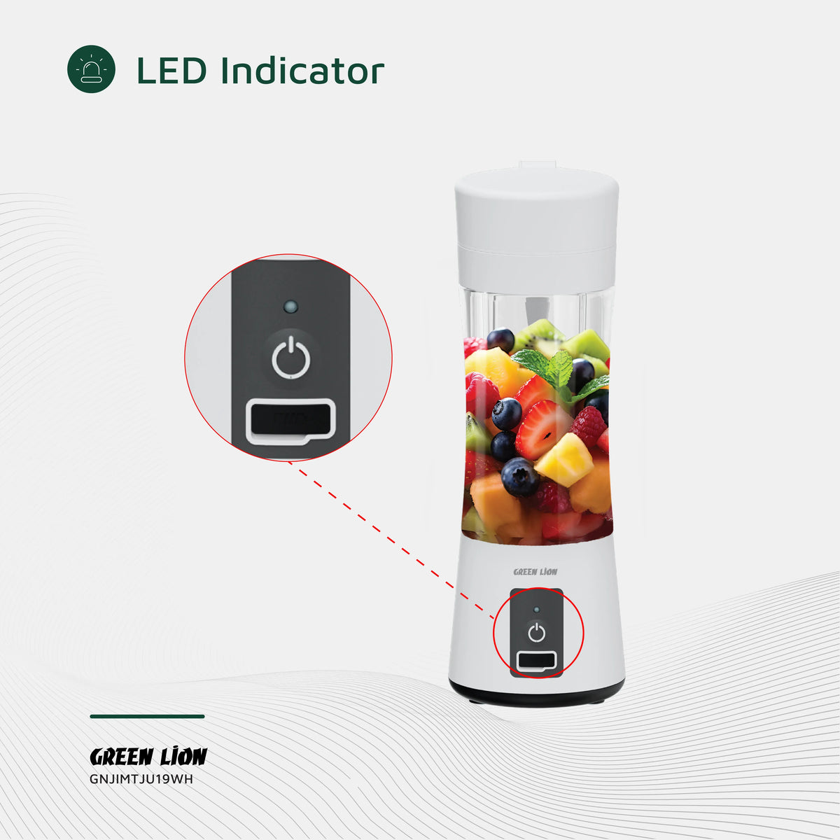 Green Lion Juice Mate Portable Juicer 380 ml - White – image 7