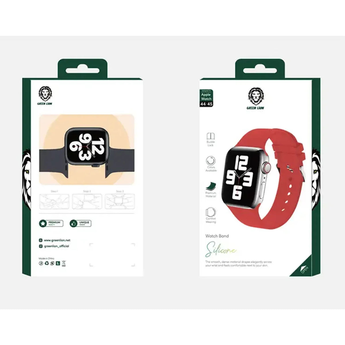 Green Lion Silicone Band with Buckle - BrightRed – image 2