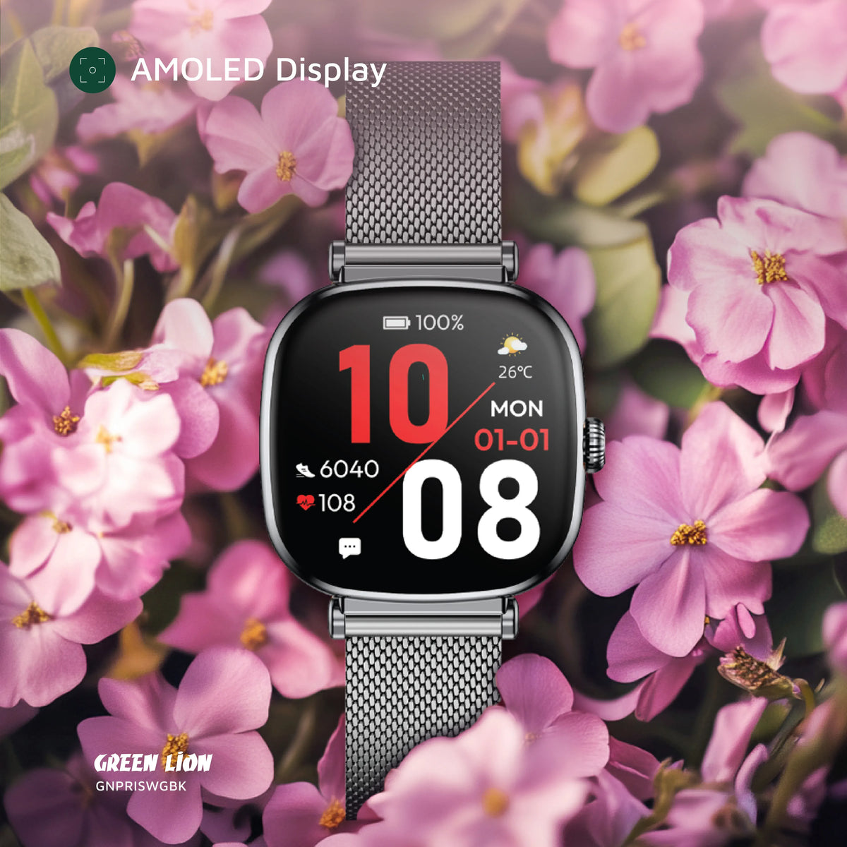 Green Lion Princess Smart Watch - GlossyBlack – image 13