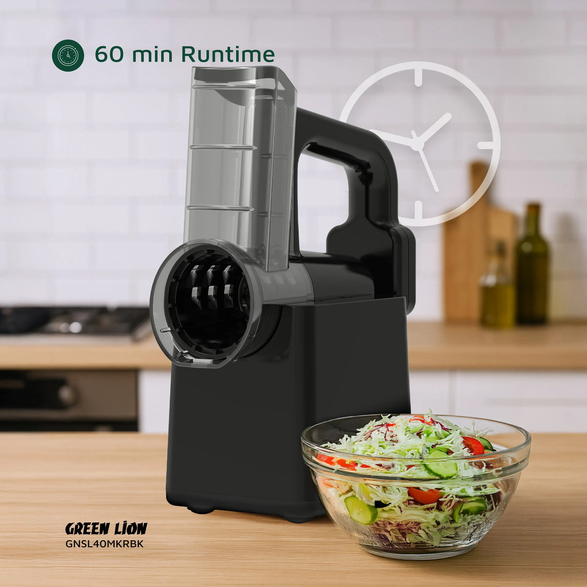 Green Lion Salad Maker Slicing Chopping Shredding Black – image 2