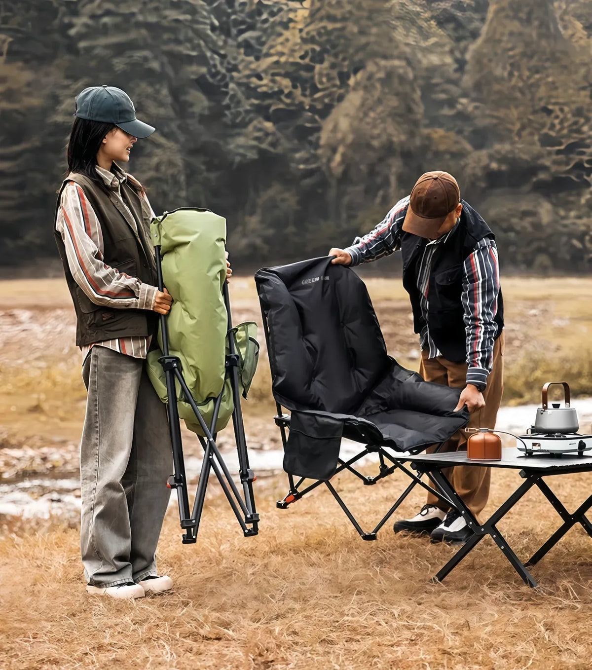 Green Lion Travix Camping Chair Black – image 4