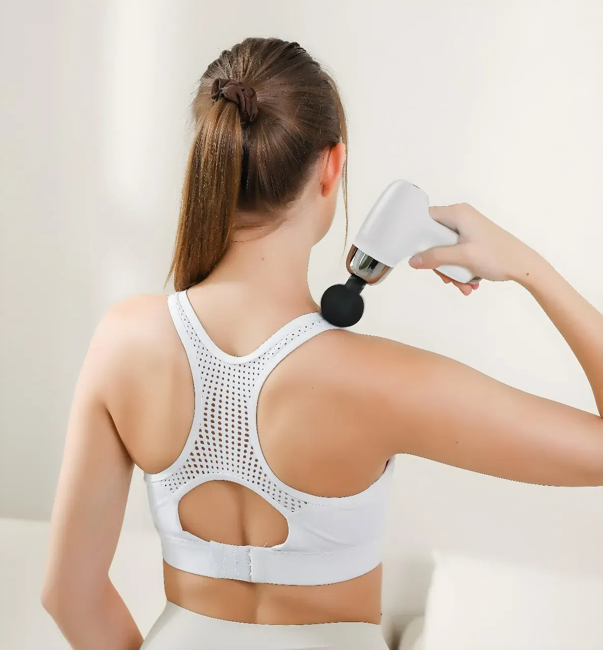 Green Lion Mini Massage Gun 6 Speed Levels - White – image 2
