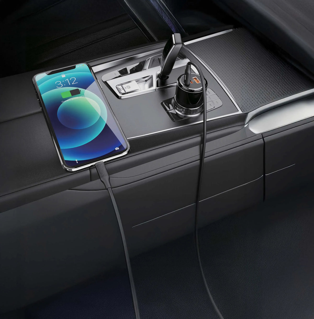 Green Lion Roadex Triple Port Car Charger 80 W - Black – image 3