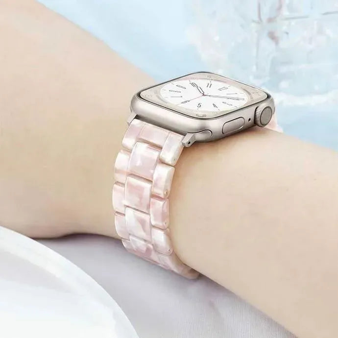 Green Lion Marble Strap For i Watch - Pink