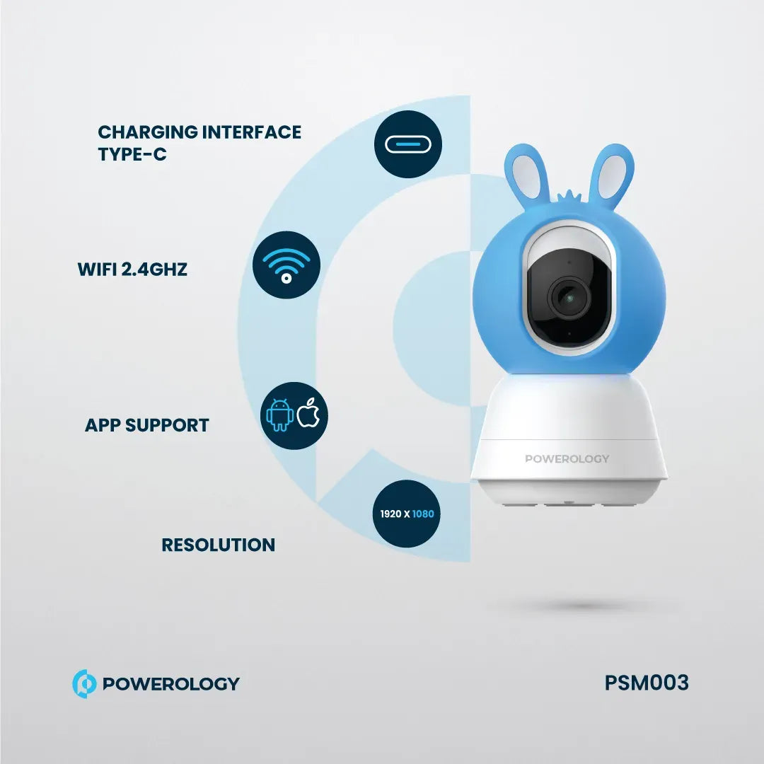 Powerology Monitor App Baby Camera Blue Pink – image 10
