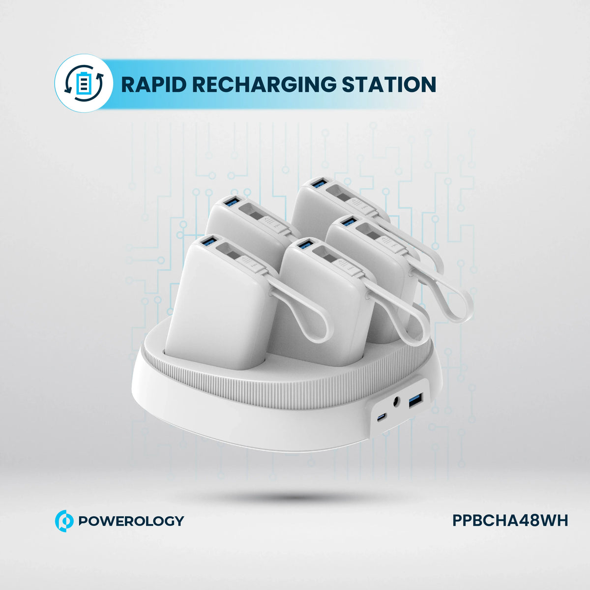 Powerology ×510000 m Ah Power Bank Station - White – image 5
