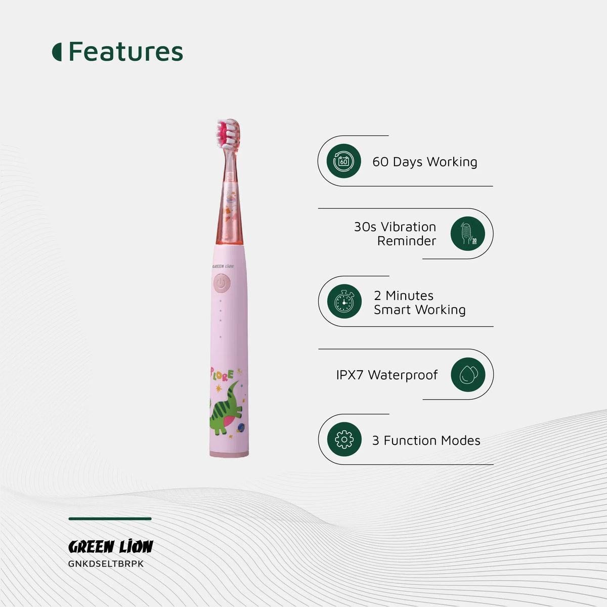 Green Lion Kids Electric Toothbrush - Pink – image 14