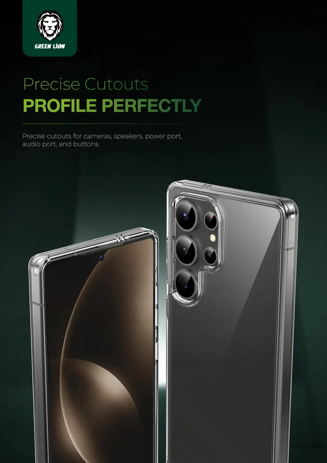 Green Lion Crystal Clear Case – image 5