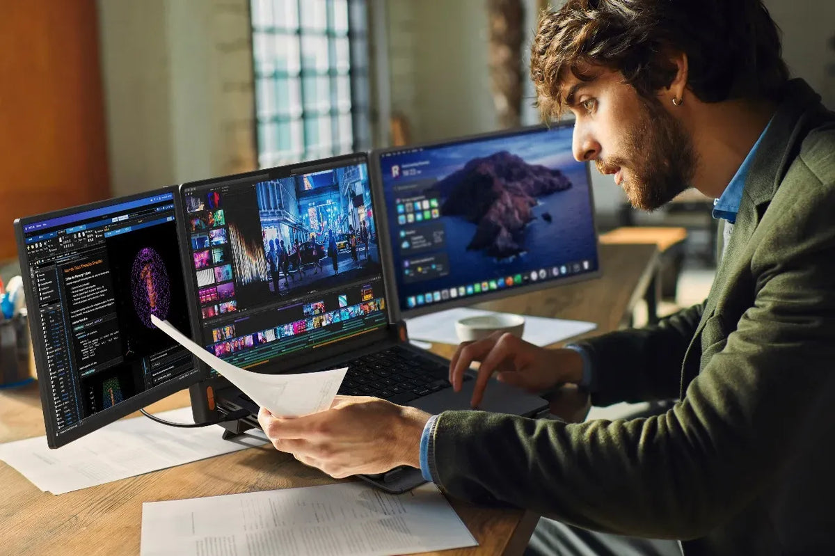 Powerology Portable Dual Screen Monitor Gray – image 6