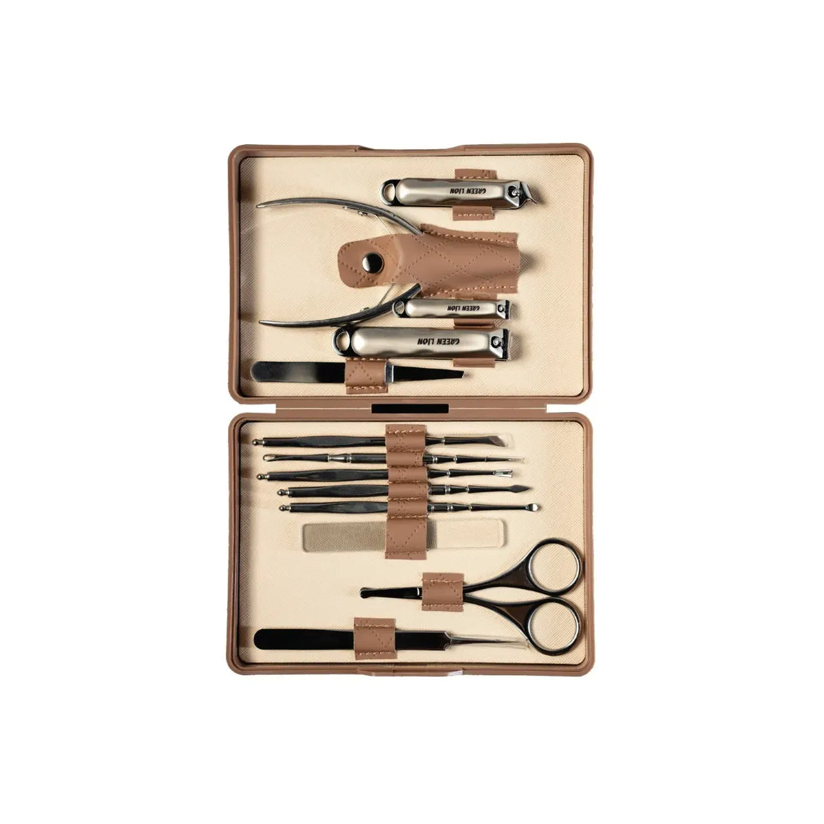 Green Lion 13 in 1 Manicure Kit Brown – image 2