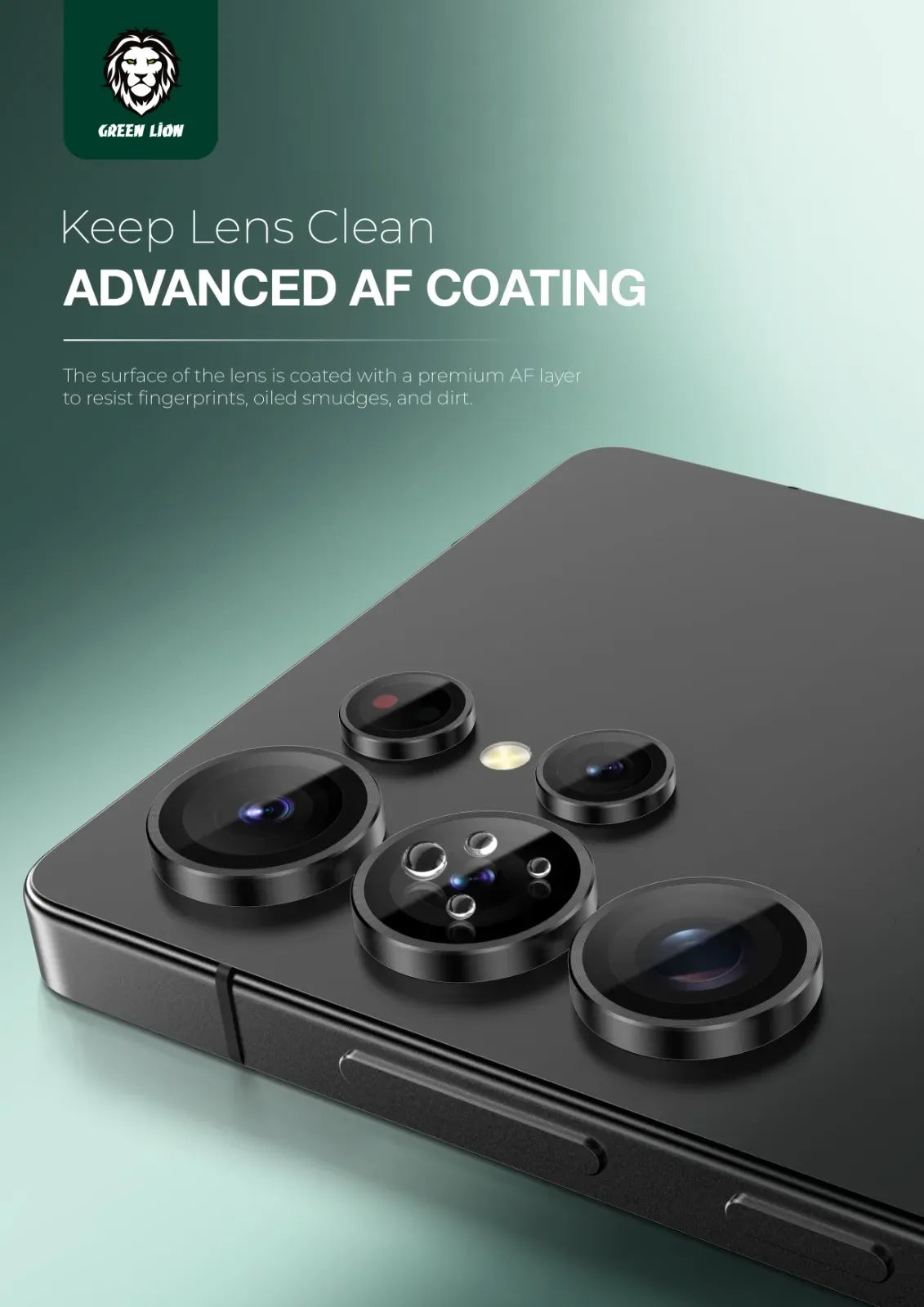 Green Lion Camera Lens Armor for S25 Ultra Black – image 12
