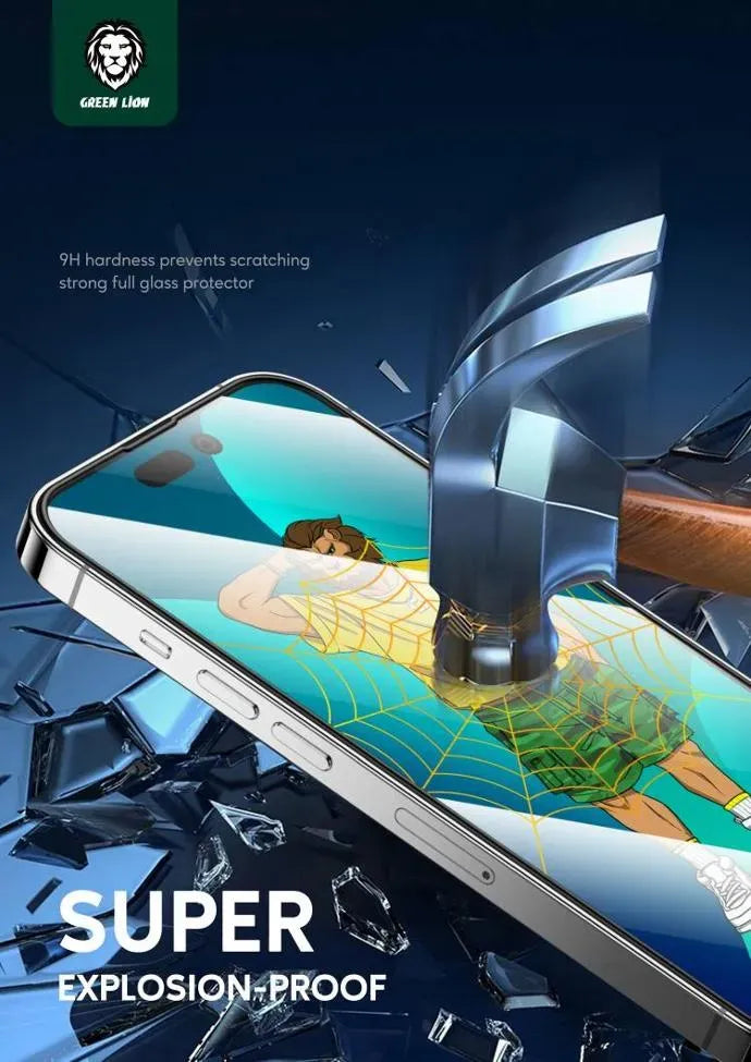 Green Lion 3d Silicone HD Glass Screen Protector Black Edge Clear – image 6
