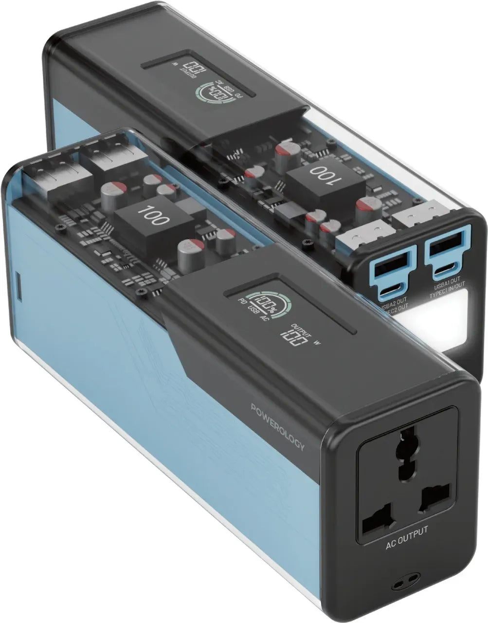 Powerology Energie 27000mAh Power Bank with AC Outlet Black – image 2