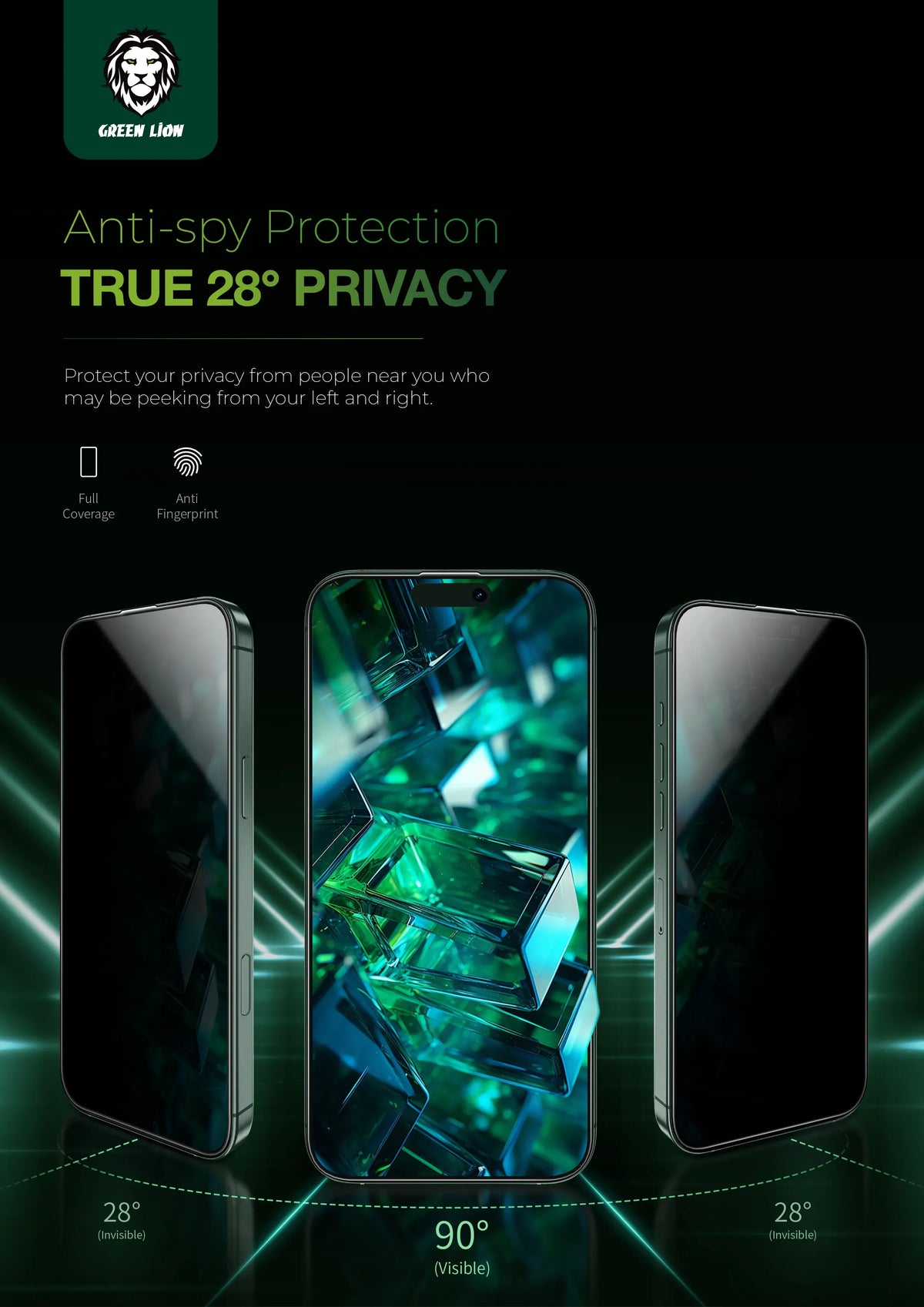 Green Lion 9 HSteve Privacy Screen Protector - Black Edge/Privacy – image 8