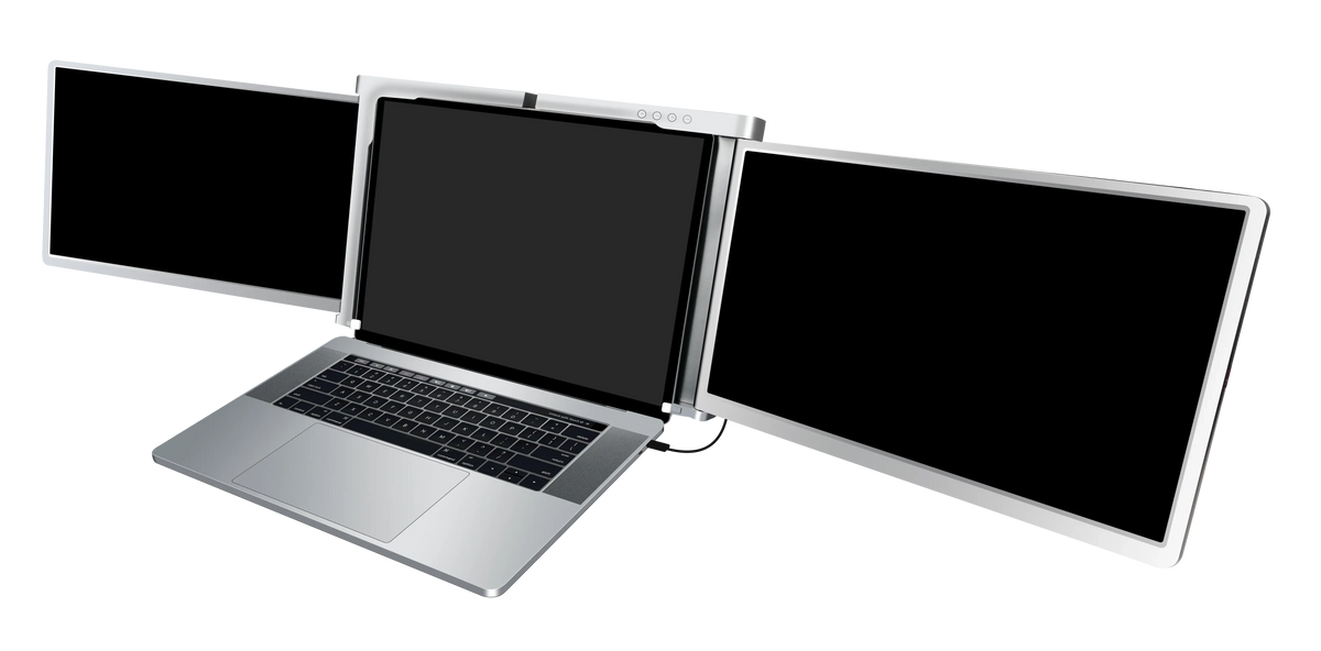 Powerology Dual Screen Portable Monitor Silver – image 9