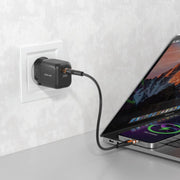Green Lion Ultra Compact Ga NWall Charger EUPin PD 20 W Cto C - Black