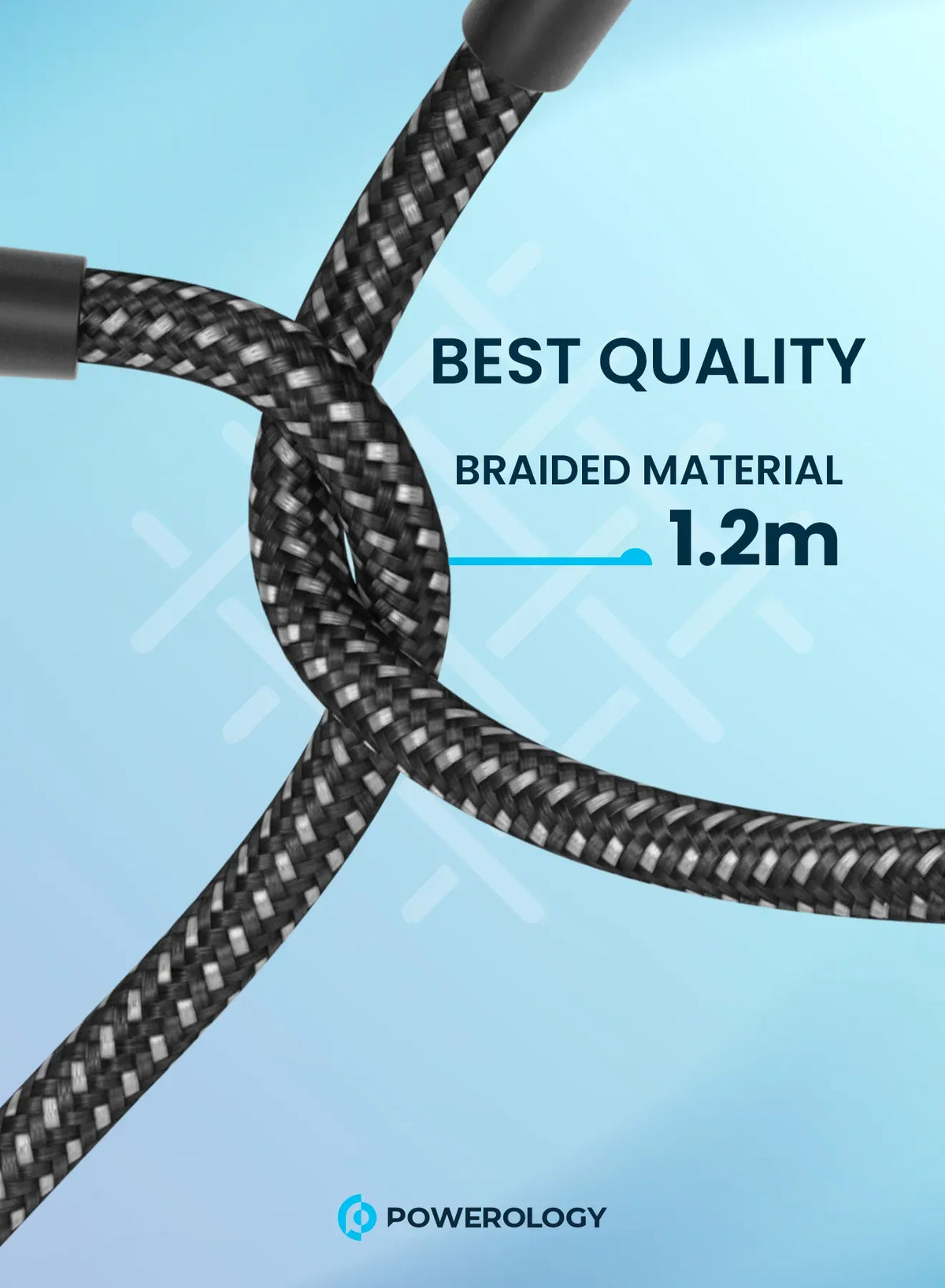 Powerology Braided Aux Lightning Audio Cable 1 2m 4ft – image 4