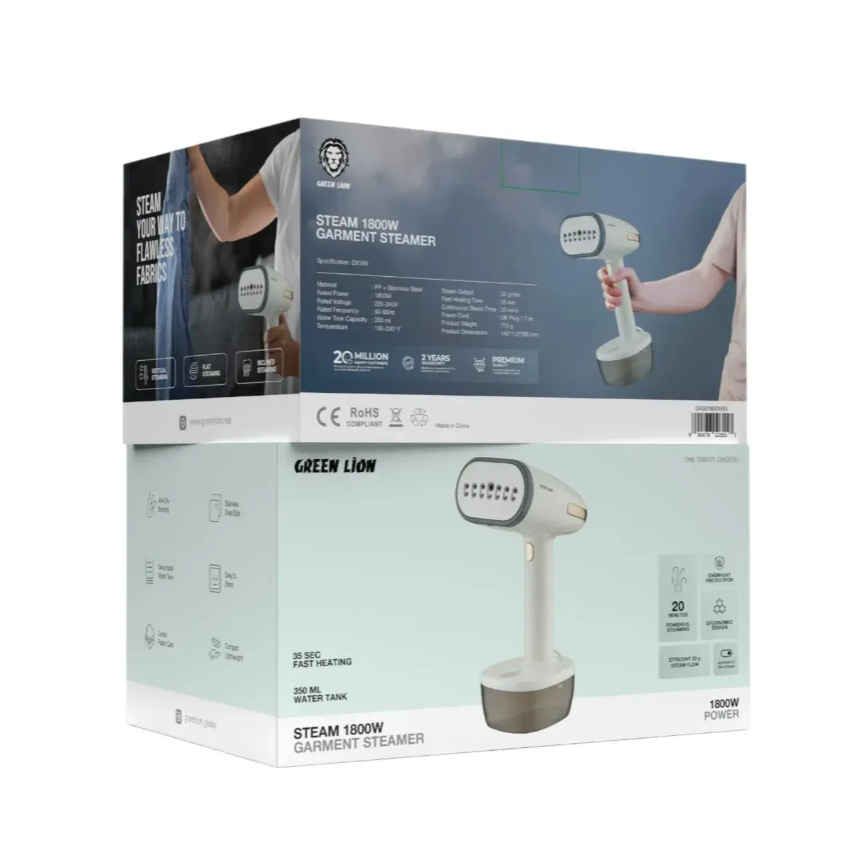 Green Lion Steam 1800w Garment Steamer Beige – image 10