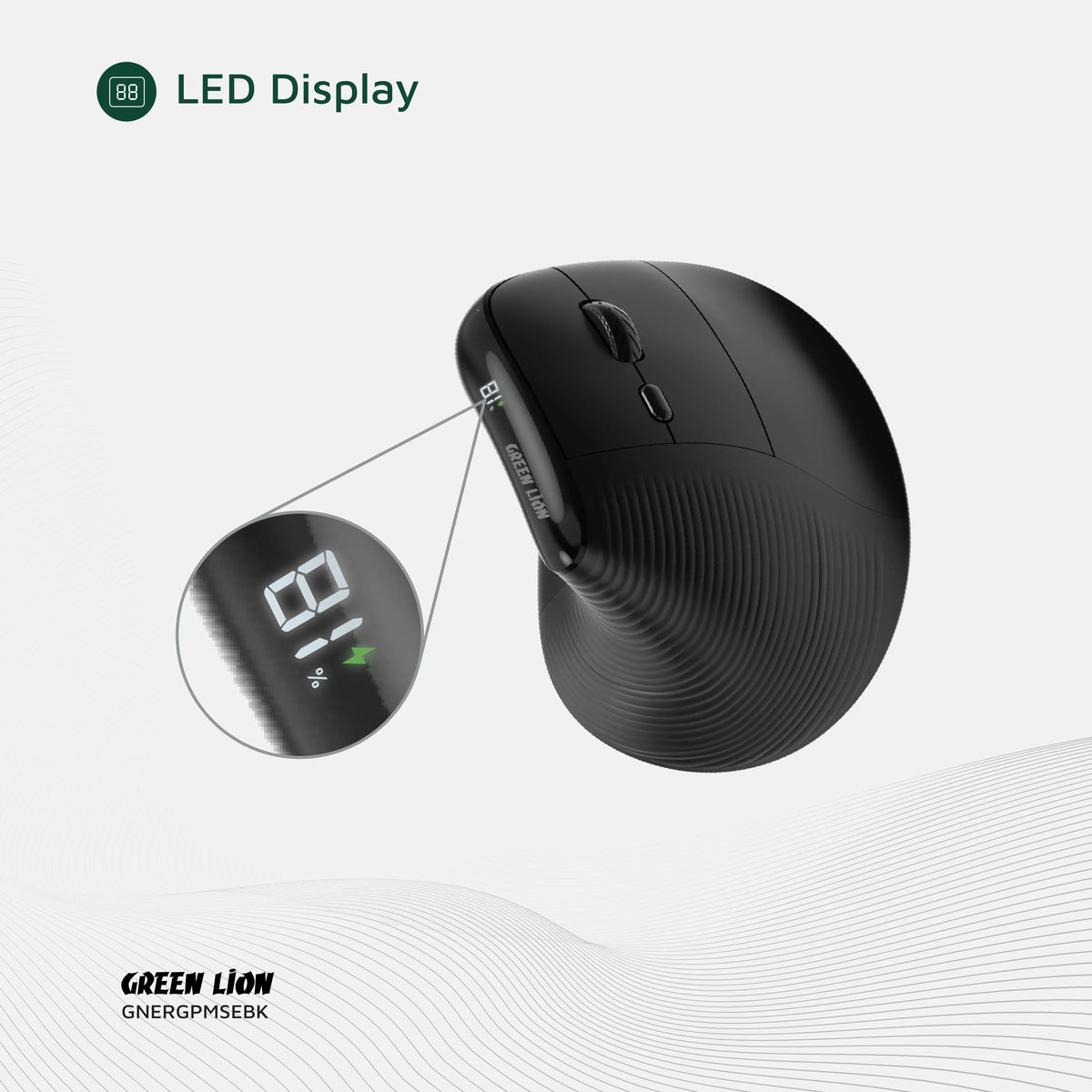 Green Lion Ergo Grip Vertical Mouse Black – image 15