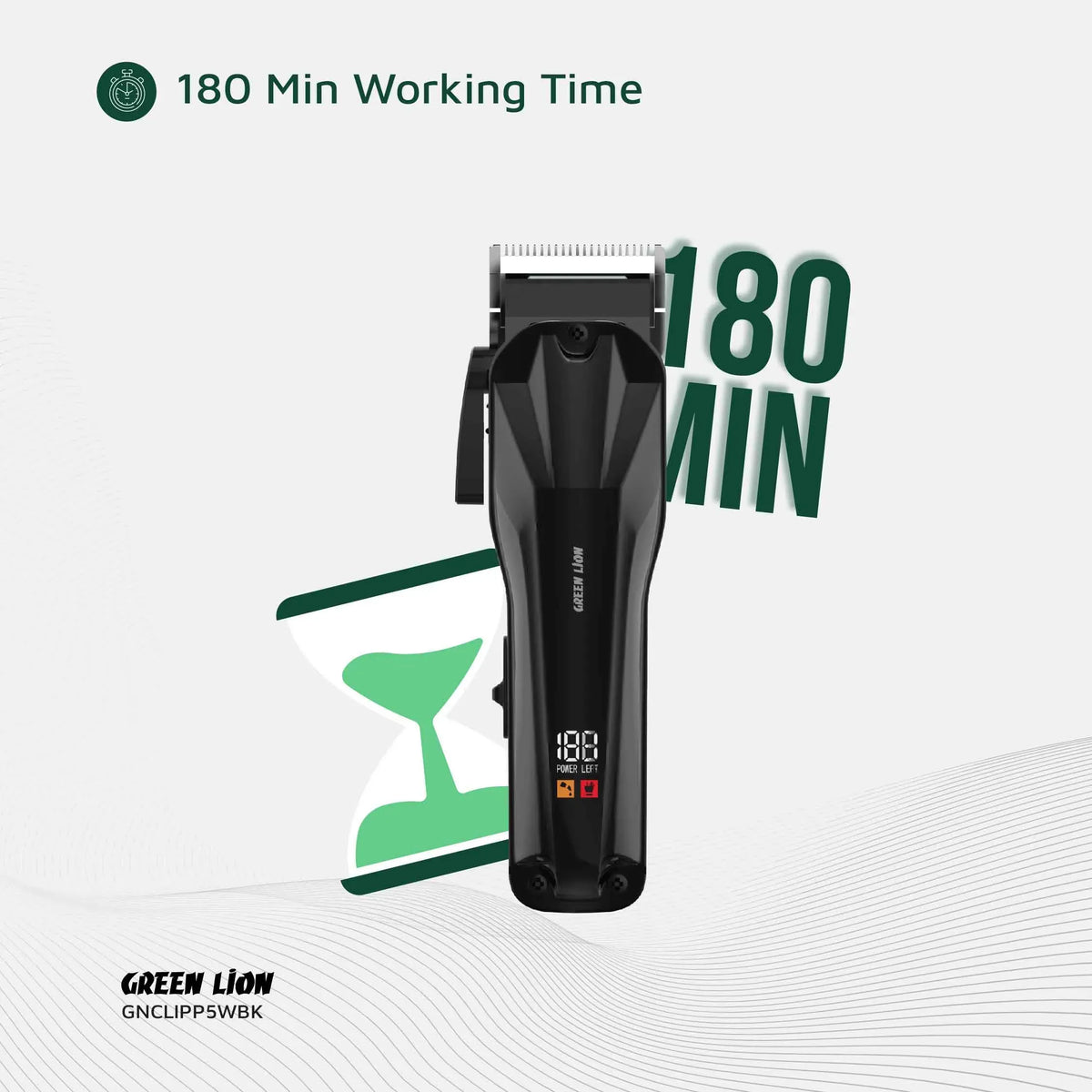 Green Lion Clip Pro Professional Hair Clipper Black – image 6