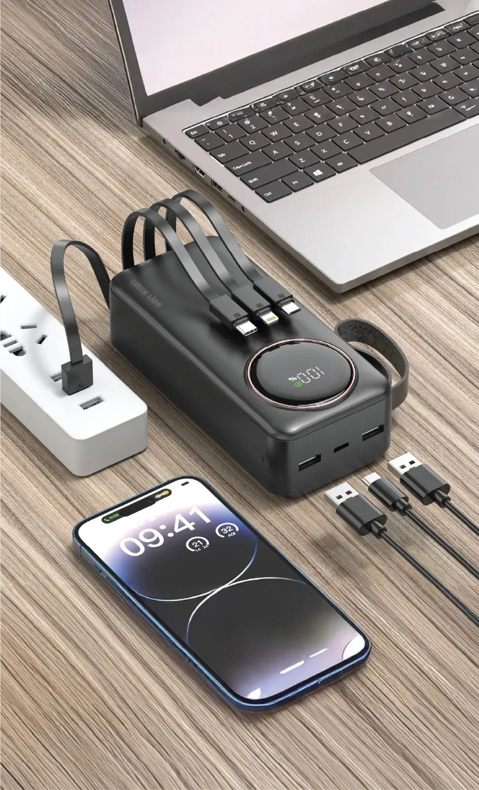 Green Lion Power Pulse 30000mAh Power Bank Black – image 2