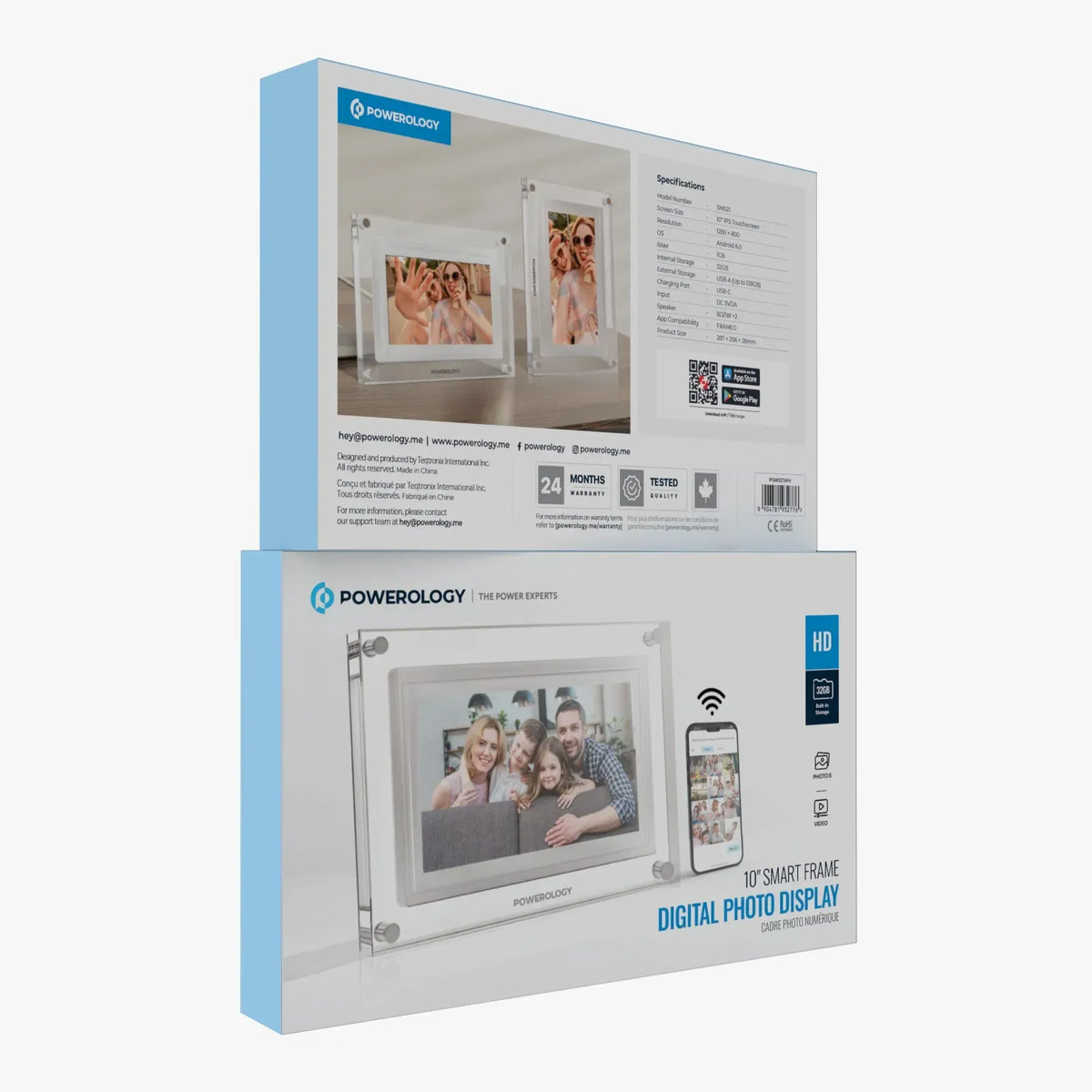 Powerology 10 Smart Frame Digital Photo Display White – image 7