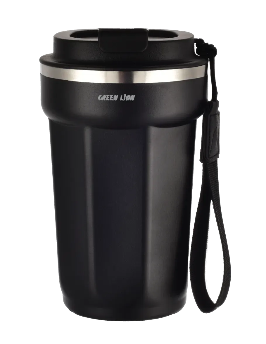 Green Lion Vacuum Mug 380 ml - Black – image 3