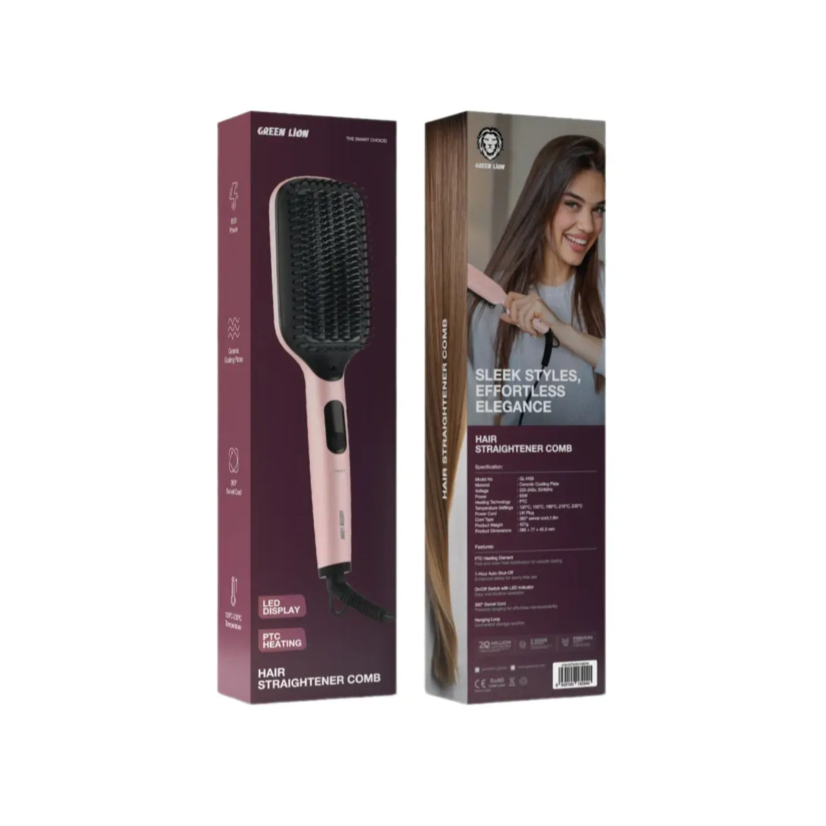 Green Lion Straightener Comb Black – image 4