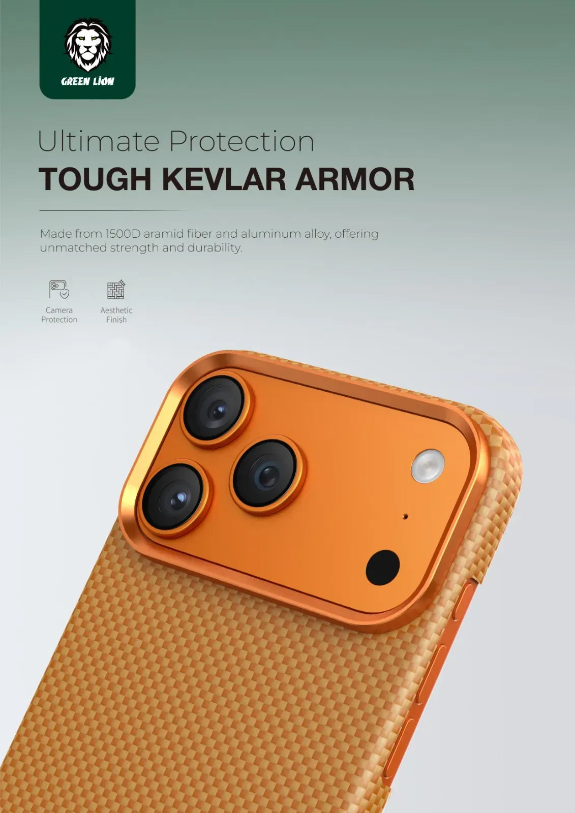 Green Lion MagSafe Kevlar Case - Orange – image 4