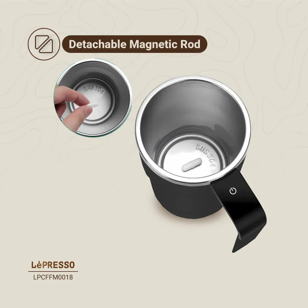 LePresso Stirmagic Auto Stirring Mug Black – image 4