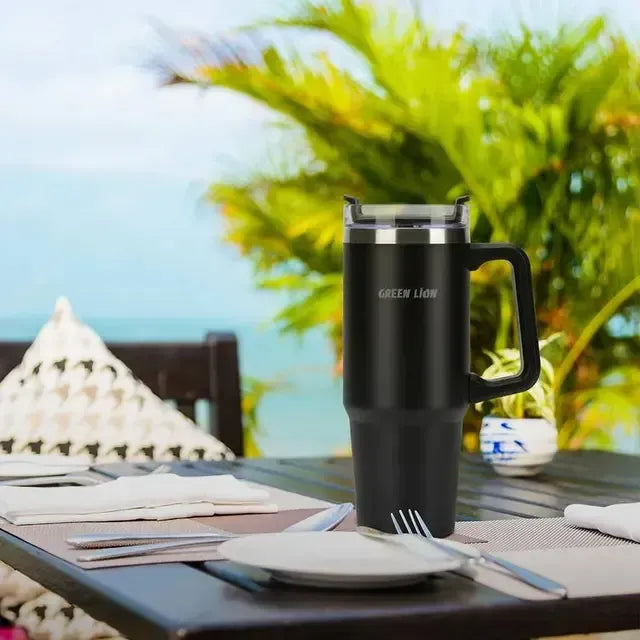 Green Lion Vacuum Travel Mug - Black – image 3