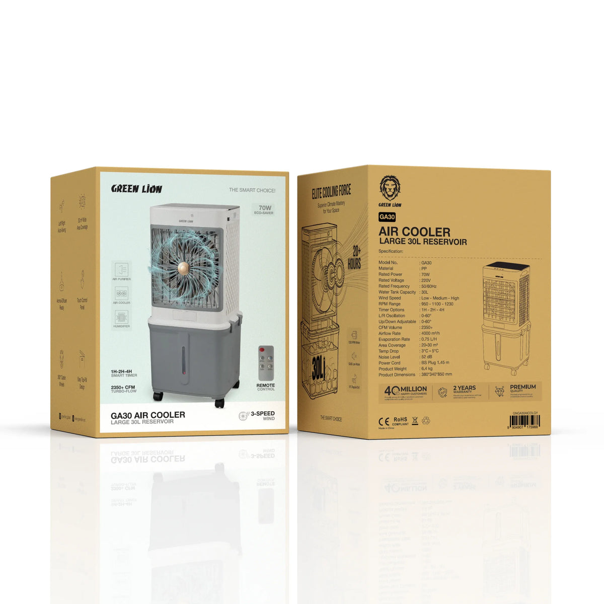 Green Lion GA 30 AIR COOLER-Large 30 L Reservoir - Grey – image 4