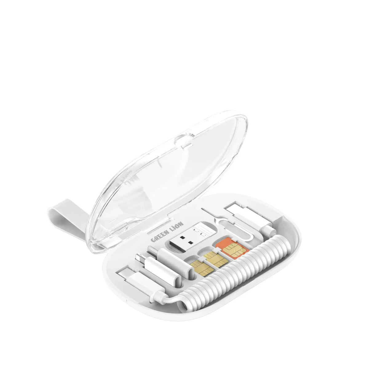 Green Lion 6 in 1 Multi Functional Data Cable Set White – image 2