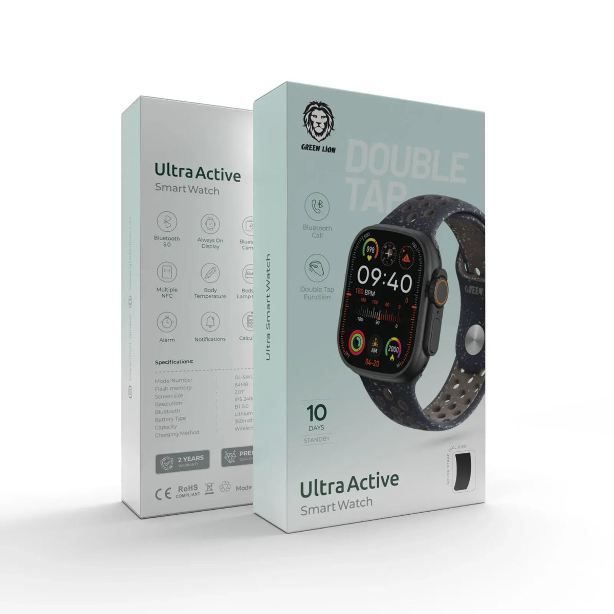 Green Lion Ultra Active Smart Watch - Black – image 13